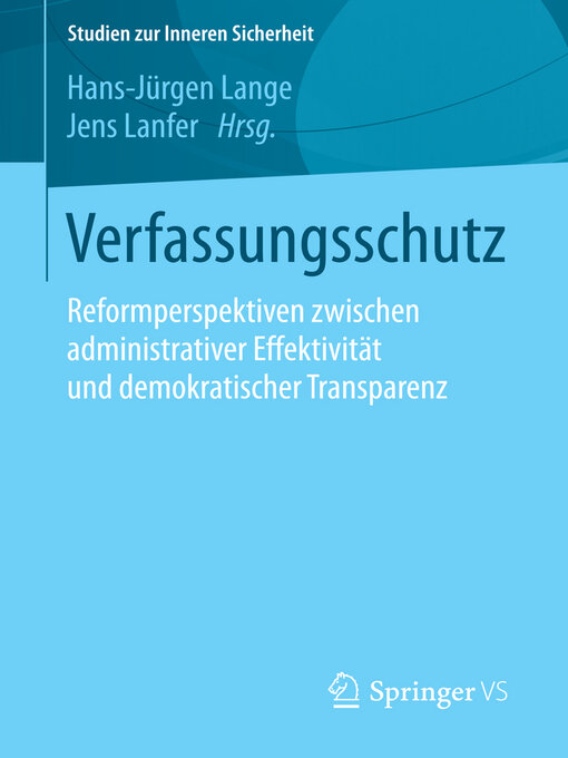 Title details for Verfassungsschutz by Hans-Jürgen Lange - Available